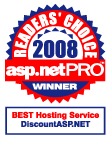 2008 asp.netPro readers' choice award