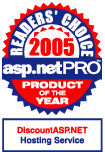 2005 asp.netPro readers' choice award